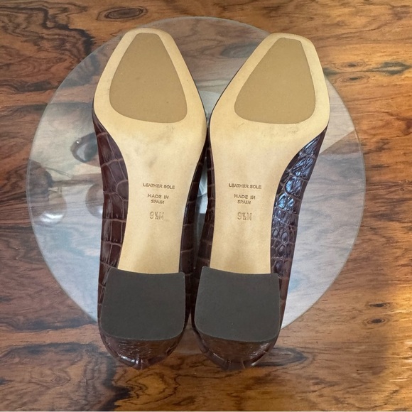 INEZ Frida Mocha Croco Heels in size 9.5 Medium - Picture 16 of 16